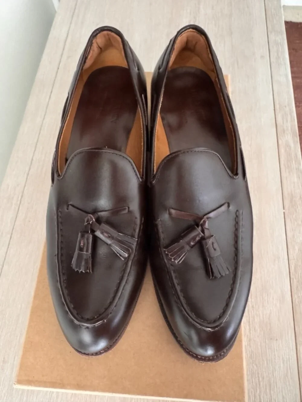 Meermin 101381 Brown Calf Tassel Loafers 8.5
